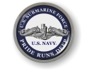 U.S. Navy Submarine Force - Pride Runs Deep - Silver Dolphins Emblem