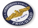 U.S. Navy Submarine Force - Proud Dad - Gold Dolphins Emblem