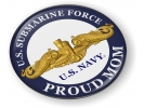 U.S. Navy Submarine Force - Proud Mom - Gold Dolphins Emblem