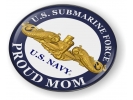 U.S. Navy Submarine Force - Proud Mom - Gold Dolphins Emblem