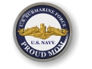 U.S. Navy Submarine Force - Proud Mom - Gold Dolphins Emblem