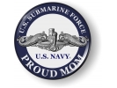 U.S. Navy Submarine Force - Proud Mom - Silver Dolphins Emblem