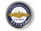 U.S. Navy Submarine Force Retired with Gold Dolphins Emblem