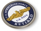 U.S. Navy Submarine Force Retired with Gold Dolphins Emblem