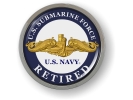 U.S. Navy Submarine Force Retired with Gold Dolphins Emblem