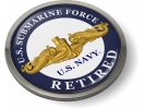 U.S. Navy Submarine Force Retired with Gold Dolphins Emblem