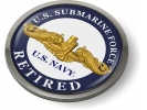 U.S. Navy Submarine Force Retired with Gold Dolphins Emblem