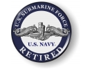 U.S. Navy Submarine Force Retired with Silver Dolphins Emblem