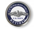 U.S. Navy Submarine Force Retired with Silver Dolphins Emblem