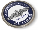 U.S. Navy Submarine Force Retired with Silver Dolphins Emblem