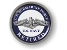 U.S. Navy Submarine Force Retired with Silver Dolphins Emblem