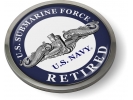 U.S. Navy Submarine Force Retired with Silver Dolphins Emblem