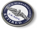 U.S. Navy Submarine Force Retired with Silver Dolphins Emblem
