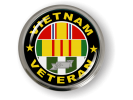 Vietnam Veteran 3 Service Ribbons Emblem