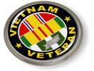 Vietnam Veteran 3 Service Ribbons Emblem