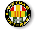 Vietnam Veteran 3 Service Ribbons Emblem