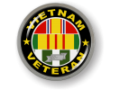 Vietnam Veteran 3 Service Ribbons Emblem