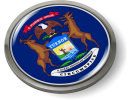 Michigan State Flag Emblem