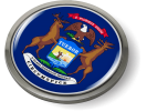 Michigan State Flag Emblem