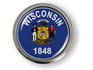 Wisconsin - State Flag Emblem