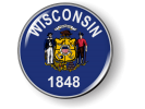 Wisconsin - State Flag Emblem