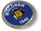 Wisconsin - State Flag Emblem