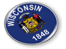 Wisconsin - State Flag Emblem