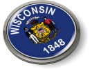 Wisconsin - State Flag Emblem