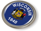 Wisconsin - State Flag Emblem