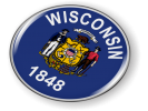 Wisconsin - State Flag Emblem