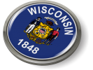 Wisconsin - State Flag Emblem