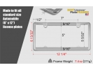 All States Car Metal License Plate Frames