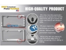 American US Flag - Narrow Top  Car Aluminum License Plate Frames