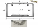 CNC Machined Anodized  Aluminum Frames - Single Badge