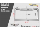 Heavy Duty Car Metal License Plate Frames