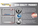 Narrow Top  Car Aluminum License Plate Frames