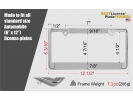 Narrow Top Car Metal License Plate Frames
