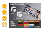 Narrow Top Car Metal License Plate Frames