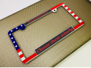 Patriotic US Flag Car Metal License Plate Frames