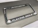 Golf Club and Ball - Aluminum Car License Plate Frames