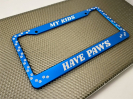 Love Pets - Paw Prints - Aluminum Car License Plate Frames