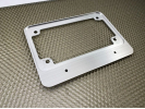 Billet Aluminum Motorcycle License Plate Frames - Clear Dome