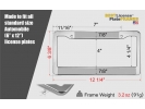Standard Car Plastic License Plate Frames