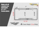 Thin Top Car 4-hole Metal License Plate Frames