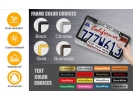 Thin Top Car 4-hole Metal License Plate Frames