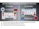 Thin Top Car 4-hole Metal License Plate Frames