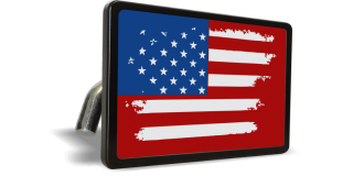 American U.S. Flag - Tow Hitch Cover (rwb)