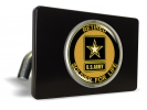 U.S. Army Soldier for Life Retired - Tow Hitch Cover with Chrome Emblem