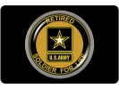 U.S. Army Soldier for Life Retired - Tow Hitch Cover with Chrome Emblem