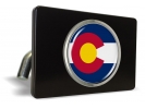 Colorado State Flag - Tow Hitch Cover with Chrome Emblem
